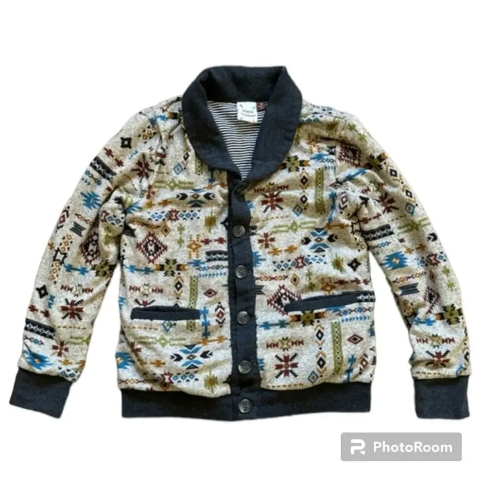 Fore! Axel and Hudson Aztec Button Up Sweater Cardigan Size 10
